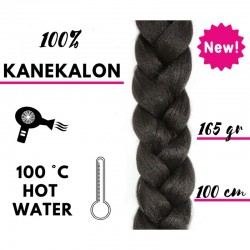Afro szintetikus 100% kanekalon haj, 100 cm, 165 g, 1B Afro szintetikus 100% kanekalon haj, 100 cm, 165 g, 1B