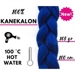 Afro szintetikus 100% kanekalon haj, 100 cm, 165 g, Blue Afro szintetikus 100% kanekalon haj, 100 cm, 165 g, Blue