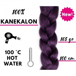 Afro szintetikus 100% kanekalon haj, 100 cm, 165 g, Violet Afro szintetikus 100% kanekalon haj, 100 cm, 165 g, Violet