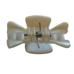 Hair Power gyöngyház fehér hajcsipesz HCS899, 4 cm  Hair Power gyöngyház fehér hajcsipesz HCS899, 4 cm