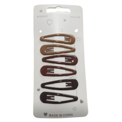 Hair Power csit-csat szett, Brown Curve, 6 db Hair Power csit-csat szett, Brown Curve, 6 db