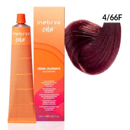 Inebrya Color PPD-mentes hajfesték 4.66F Inebrya Color PPD-mentes hajfesték 4.66F