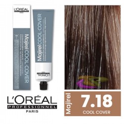 Loreal Professionel Majirel Cool Cover hajfesték 50 ml, 7.18 Loreal Professionel Majirel Cool Cover hajfesték 50 ml, 7.18