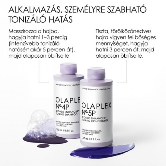 Olaplex No. 5P Blonde Enhancer szőke hajszínfokozó hamvasító kondicionáló, 250 ml