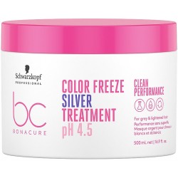 Schwarzkopf Bonacure Clean Performance Color Freeze Silver hamvasító pakolás, 500 ml Schwarzkopf Bonacure Clean Performance Color Freeze Silver hamvasító pakolás, 500 ml