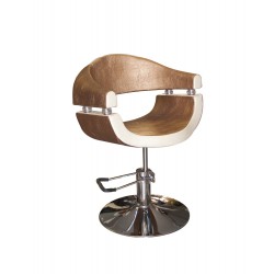 Stella szatén arany krém hidraulikus fodrász szék SX-2107