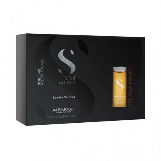 Alfaparf Semi Di Lino Cellula Madre Beauty Genesis, Hajregeneráló és Megújító Ampulla 12x13ml