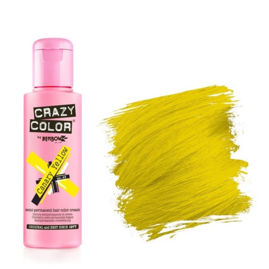 Crazy Color hajszínező krém 100 ml, 49 Canary Yellow