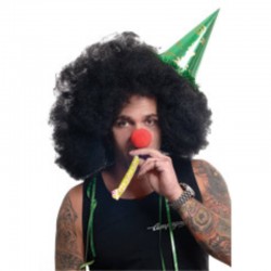 Hair Club Mega Afro mikrofon party paróka, fekete Hair Club Mega Afro mikrofon party paróka, fekete