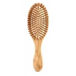 Hair Power fejbőrmasszírozó bambusz ovális hajkefe Hair Power fejbőrmasszírozó bambusz ovális hajkefe