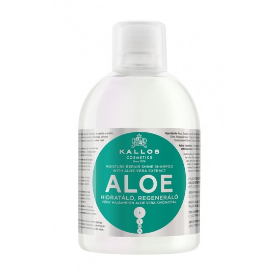 Kallos Aloe Vera hidratáló, regeneráló hajfény sampon, 1 l