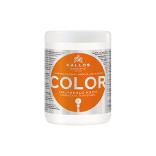 Kallos Color hajpakoló krém lenmagolajjal és UV filterrel festett, töredezett hajra, 1 l