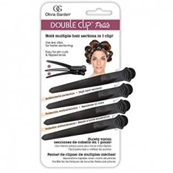 Olivia Garden Double Clip Petite Black feltűző csipesz, 4 db Olivia Garden Double Clip Petite Black feltűző csipesz, 4 db