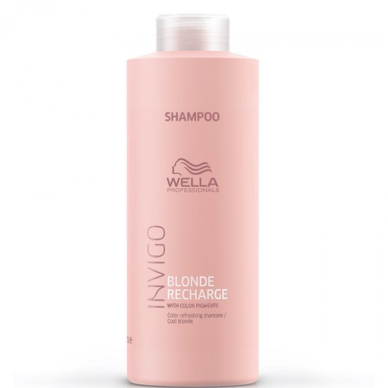 Wella Professionals Invigo Recharge Cool Blonde sampon hideg szőke hajra, 1000 ml